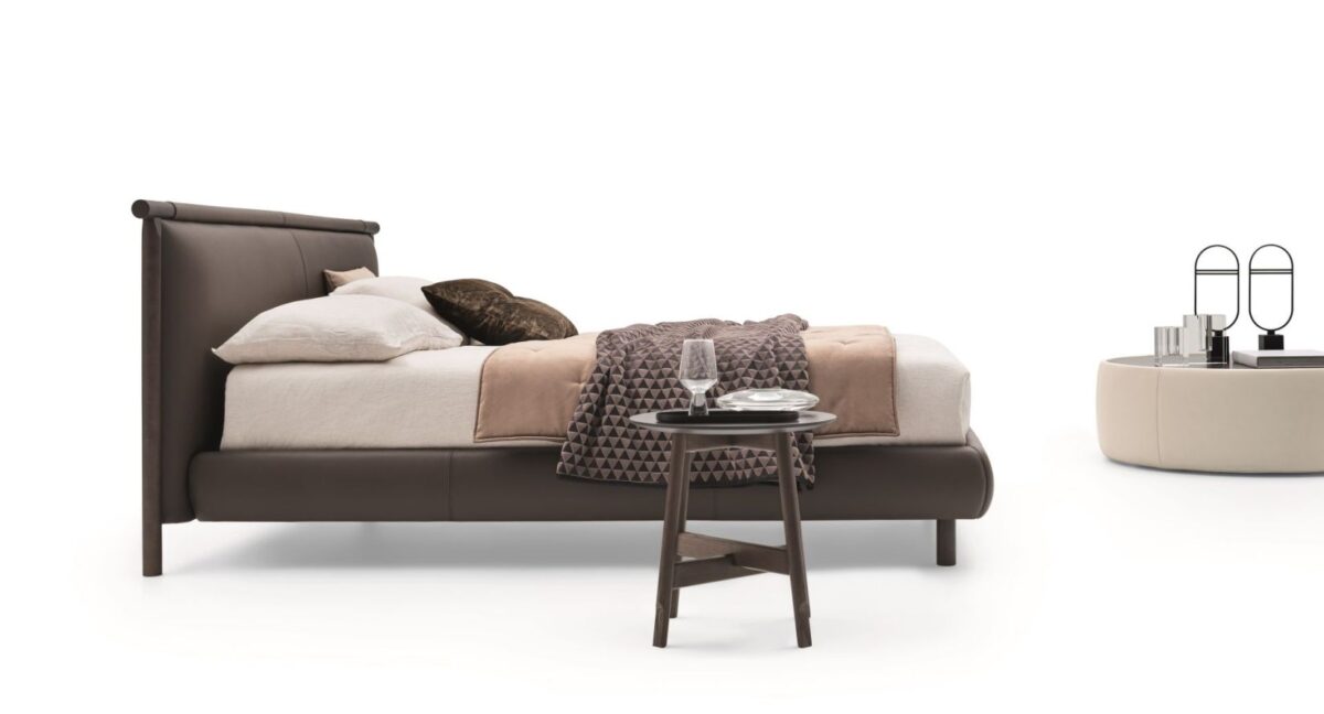 “Ditre Italia NATHAN bed – contemporary designer bed featuring soft fabric upholstery and minimalist design”