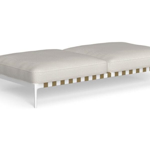 "Designer Salinas Bench by TalentiSpa blending Italian craftsmanship with outdoor durability."