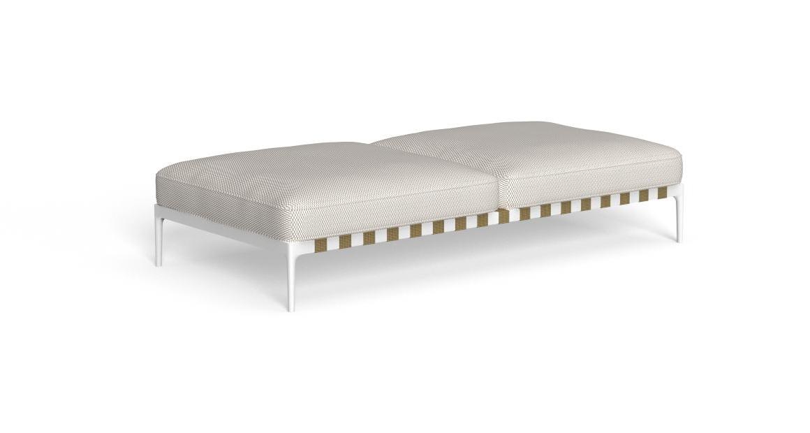 "Designer Salinas Bench by TalentiSpa blending Italian craftsmanship with outdoor durability."