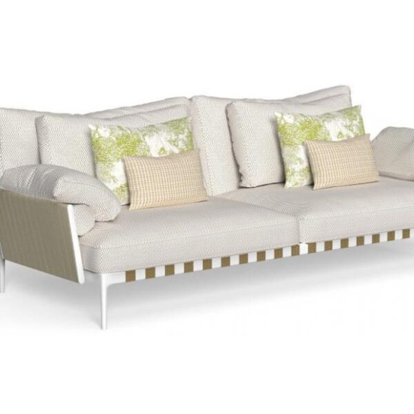 Luxury contemporary Salinas minimalist 2-seater outdoor sofa by Talentispa, designer patio seating for Royal Oak, Michigan.