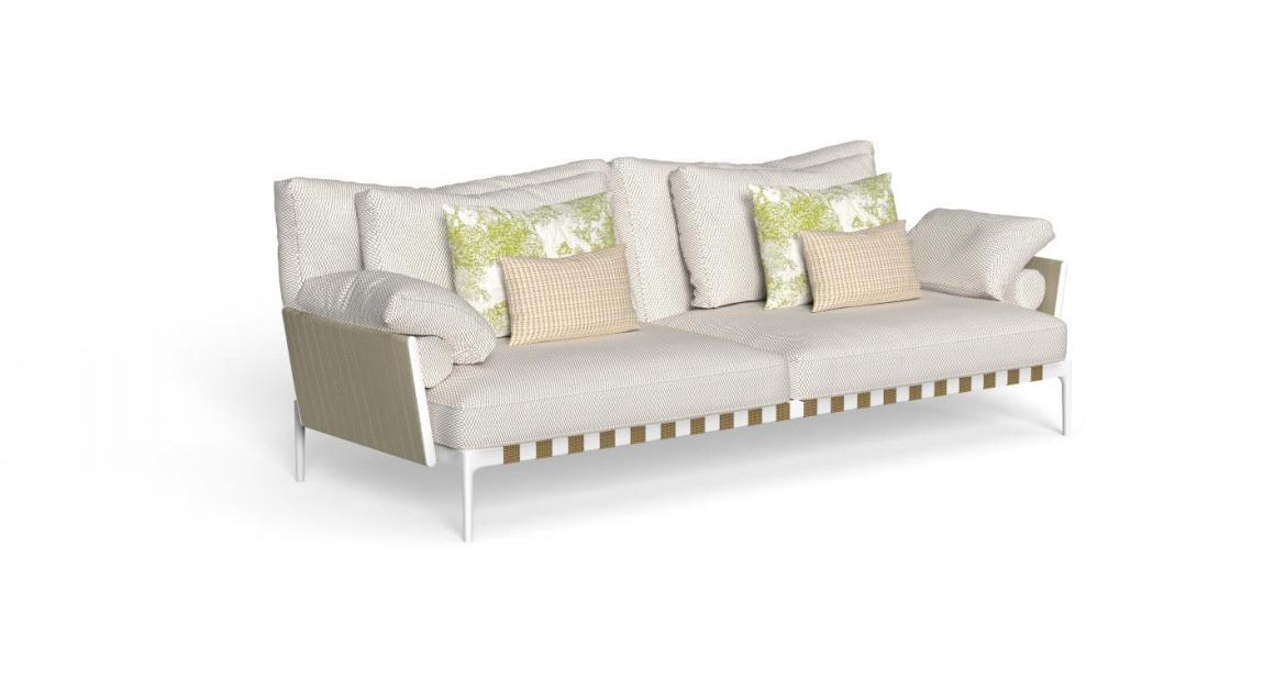 Luxury contemporary Salinas minimalist 2-seater outdoor sofa by Talentispa, designer patio seating for Royal Oak, Michigan.