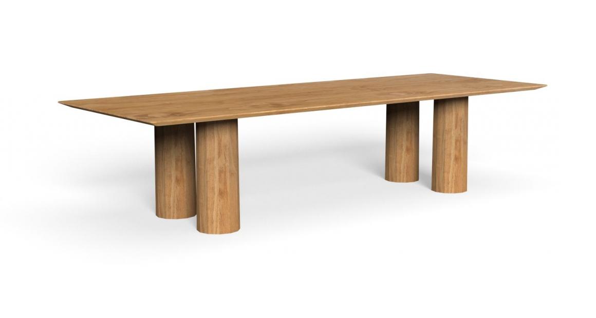 "Spacious Salinas dining table by TalentiSpa with weather-resistant build and modern silhouette."