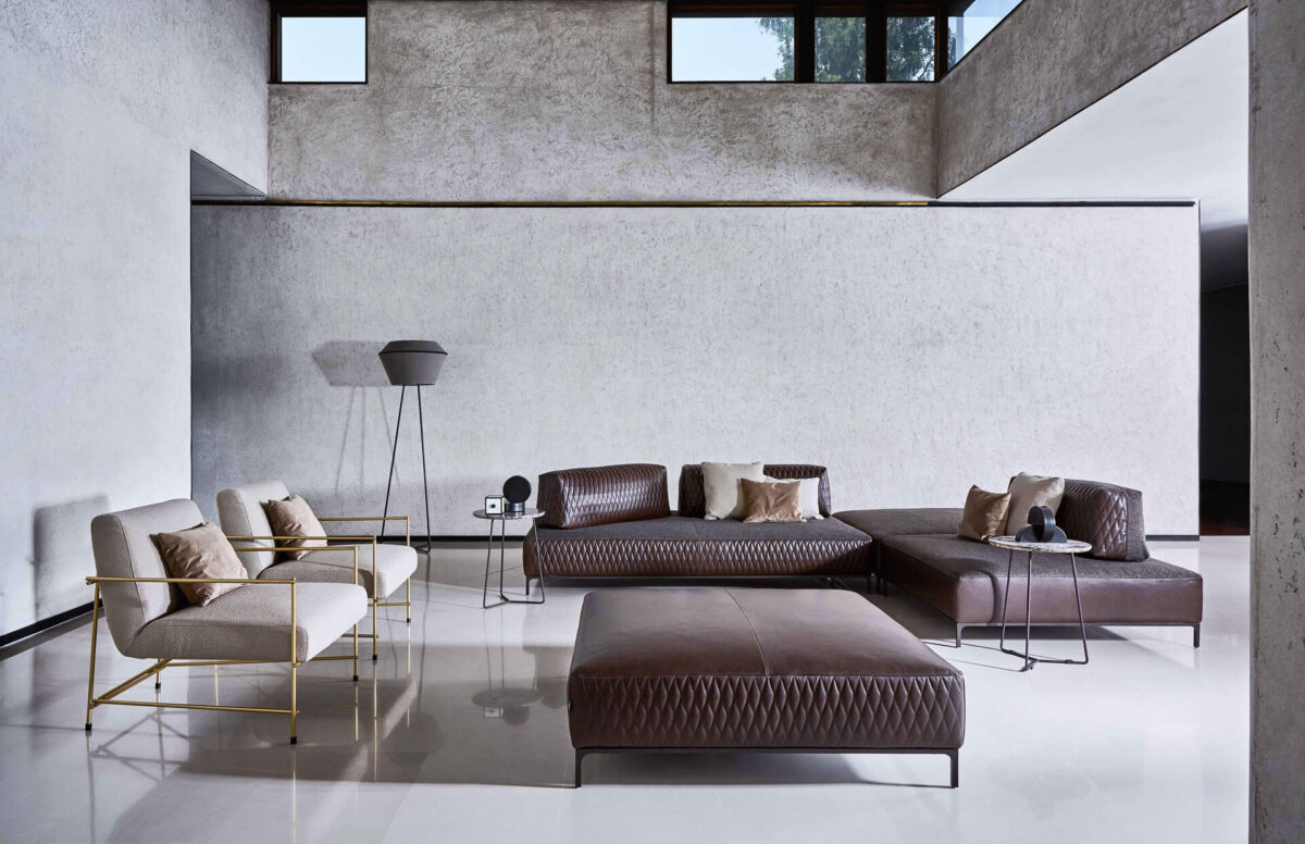 “Ditre Italia Sanders Air – minimalist sofa with airy silhouette, low armrests, and tailored details”