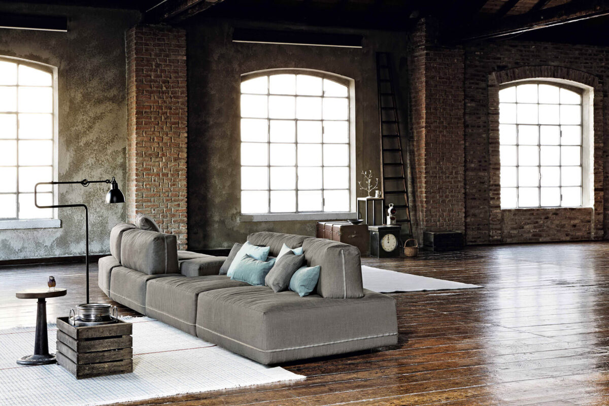 “Modern Sanders sofa by Ditre Italia – stylish lounge seating with plush back cushions and sleek armrests”