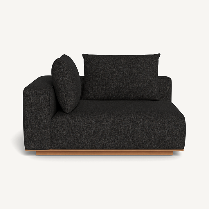 “Santorini Outdoor Short Return Left by Harbour – left-arm sectional piece with modern coastal style”