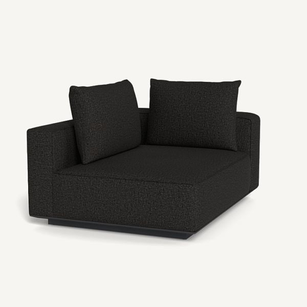 “Santorini Outdoor Short Return Right by Harbour – right-arm sectional piece with sleek aluminum frame”