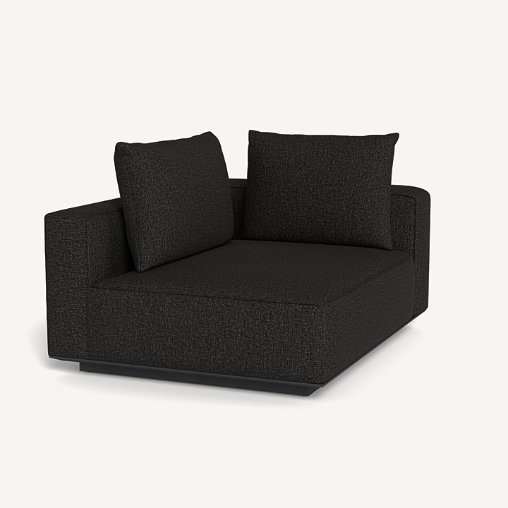“Santorini Outdoor Short Return Right by Harbour – right-arm sectional piece with sleek aluminum frame”