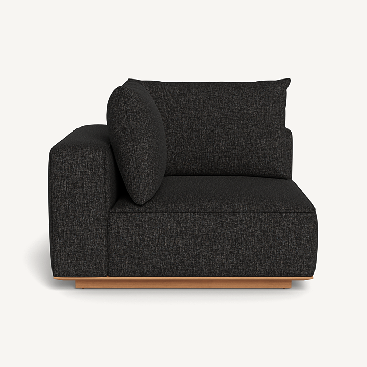 “Santorini Outdoor Corner Left by Harbour – modern low-profile corner unit with deep cushions”