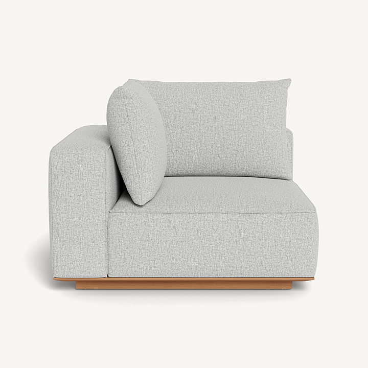 “Harbour Santorini Outdoor Corner Left – contemporary corner seat with durable powder-coated aluminum frame”