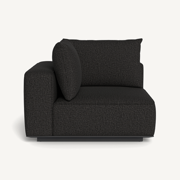 “Santorini Outdoor Corner Left by Harbour – modular corner lounge seat with aluminum frame and plush cushions”