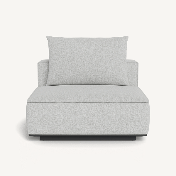 “Santorini Outdoor Armless Single by Harbour – modern armless patio lounge chair with plush cushions”