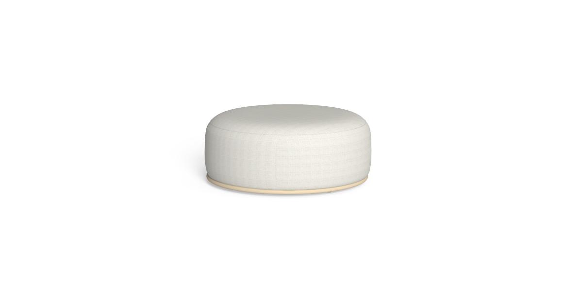 Modern Italian round pouf with checkered pattern by Talenti