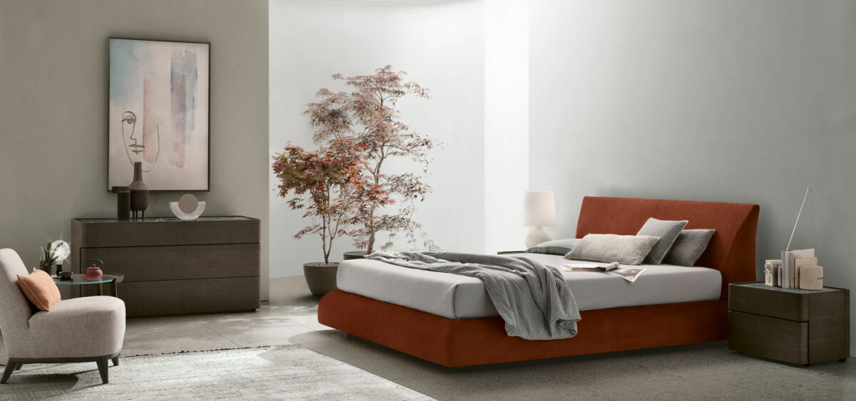 “Eros sideboard by Tomasella – modern Italian cabinet with wave-textured doors and elegant matte finish”