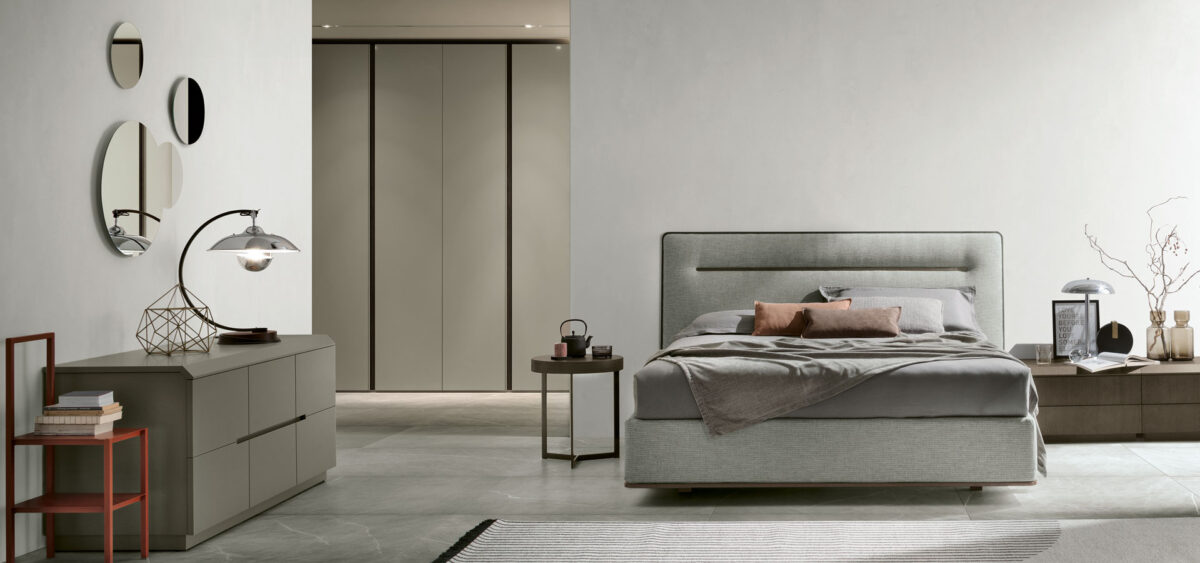 “Dorian sideboard by Tomasella – modern Italian cabinet with sculpted 3D front panels and sleek matte finish”