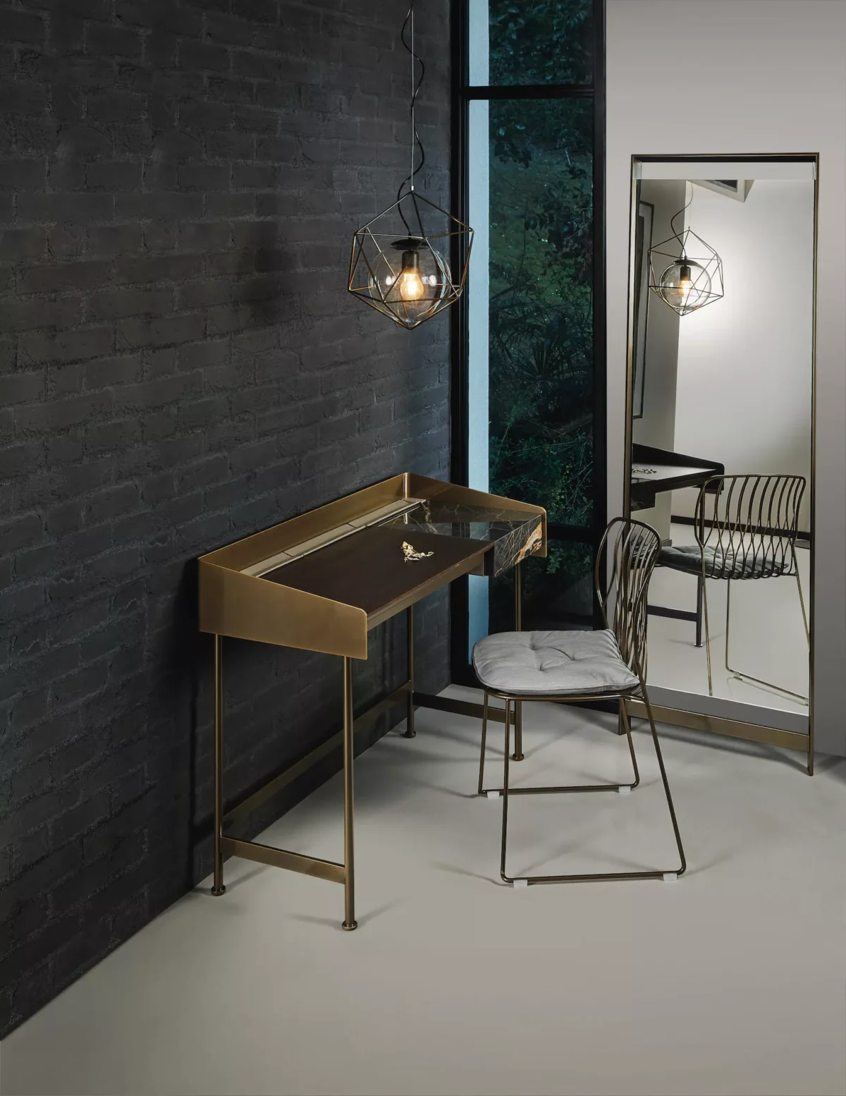 Stylish open‑plan space with Freak by Bontempi as statement piece
