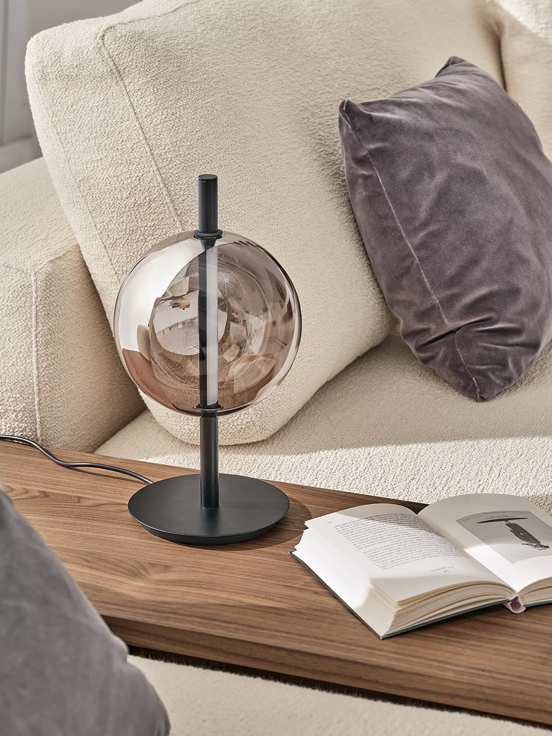Sferatus Table Lamp by Bontempi luxury Italian table lamp in Troy, Michigan showroom