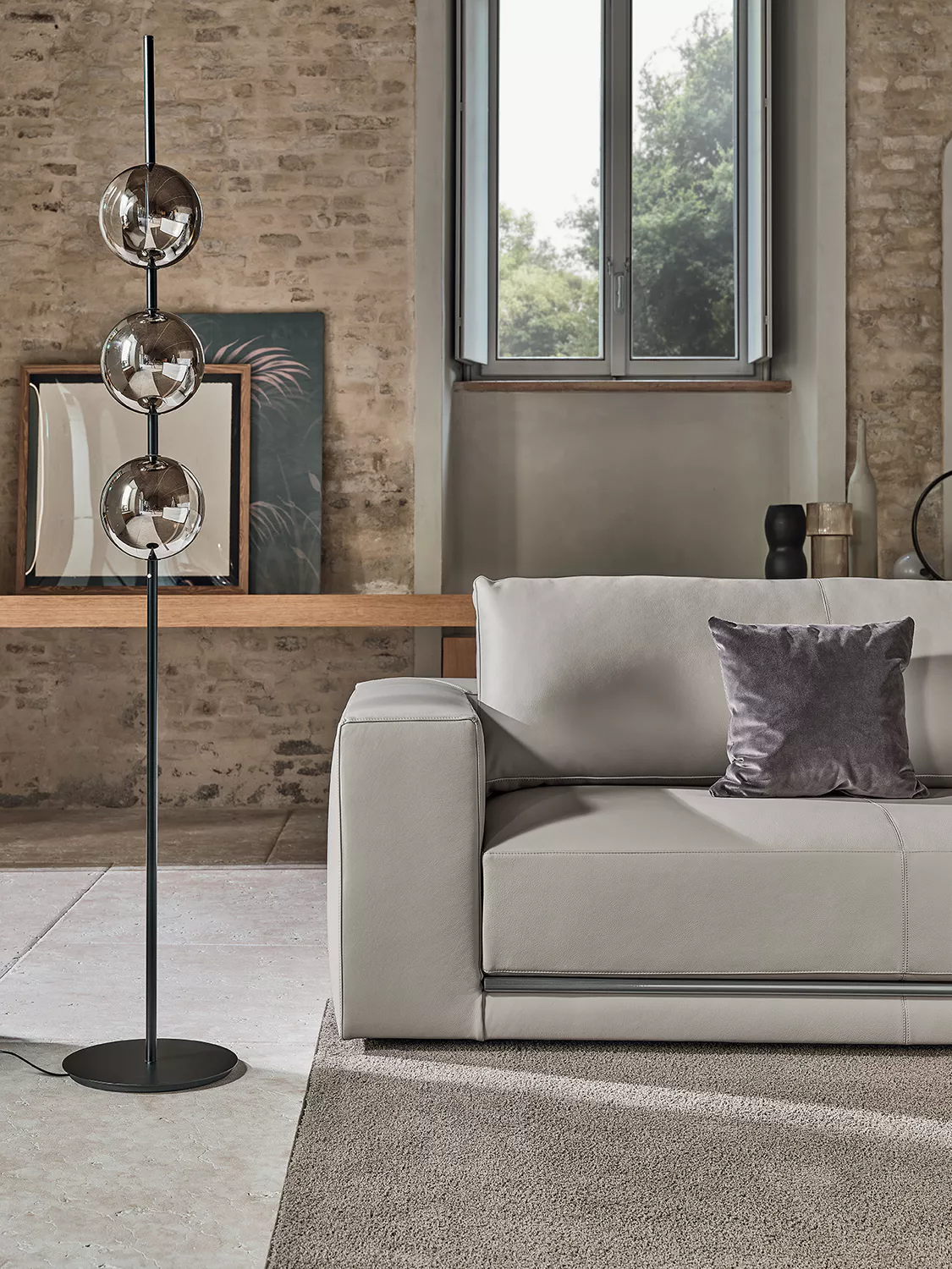 Sferatus Floor Lamp by Bontempi luxury Italian floor lamp in Birmingham, Michigan showroom