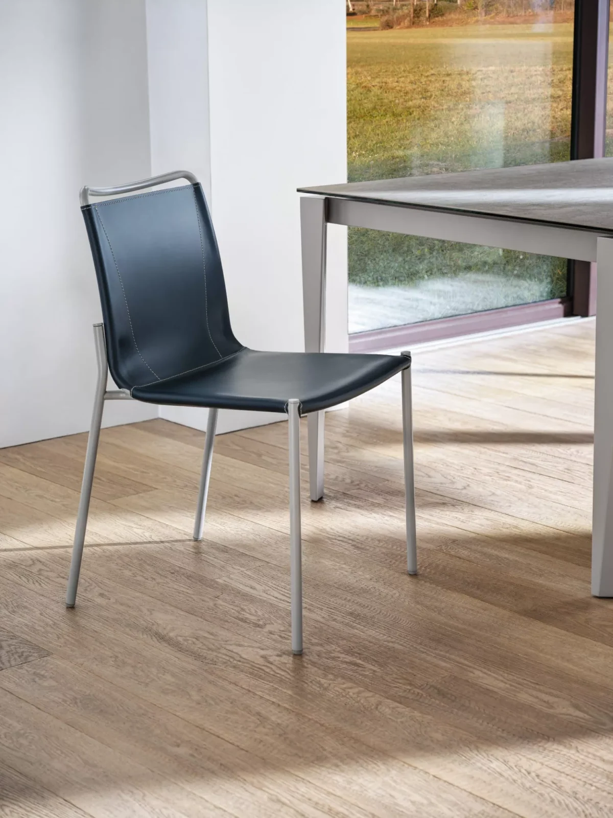 Modern Bontempi Shape table, perfect for a stylish living room in Troy, Michigan.