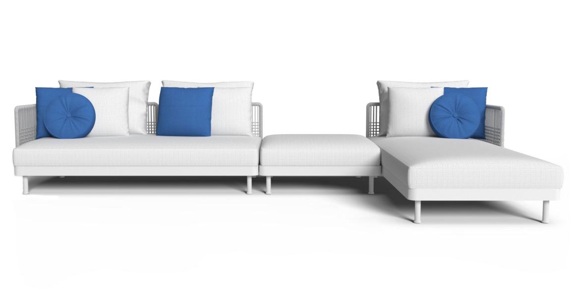 "Luxury Slam//Rope Modular Sofa by TalentiSpa perfect for patios, terraces, and garden lounges."