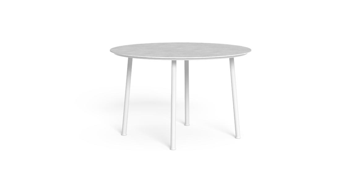 Modern outdoor dining table, d120 by Talenti, Royal Oak, Michigan.