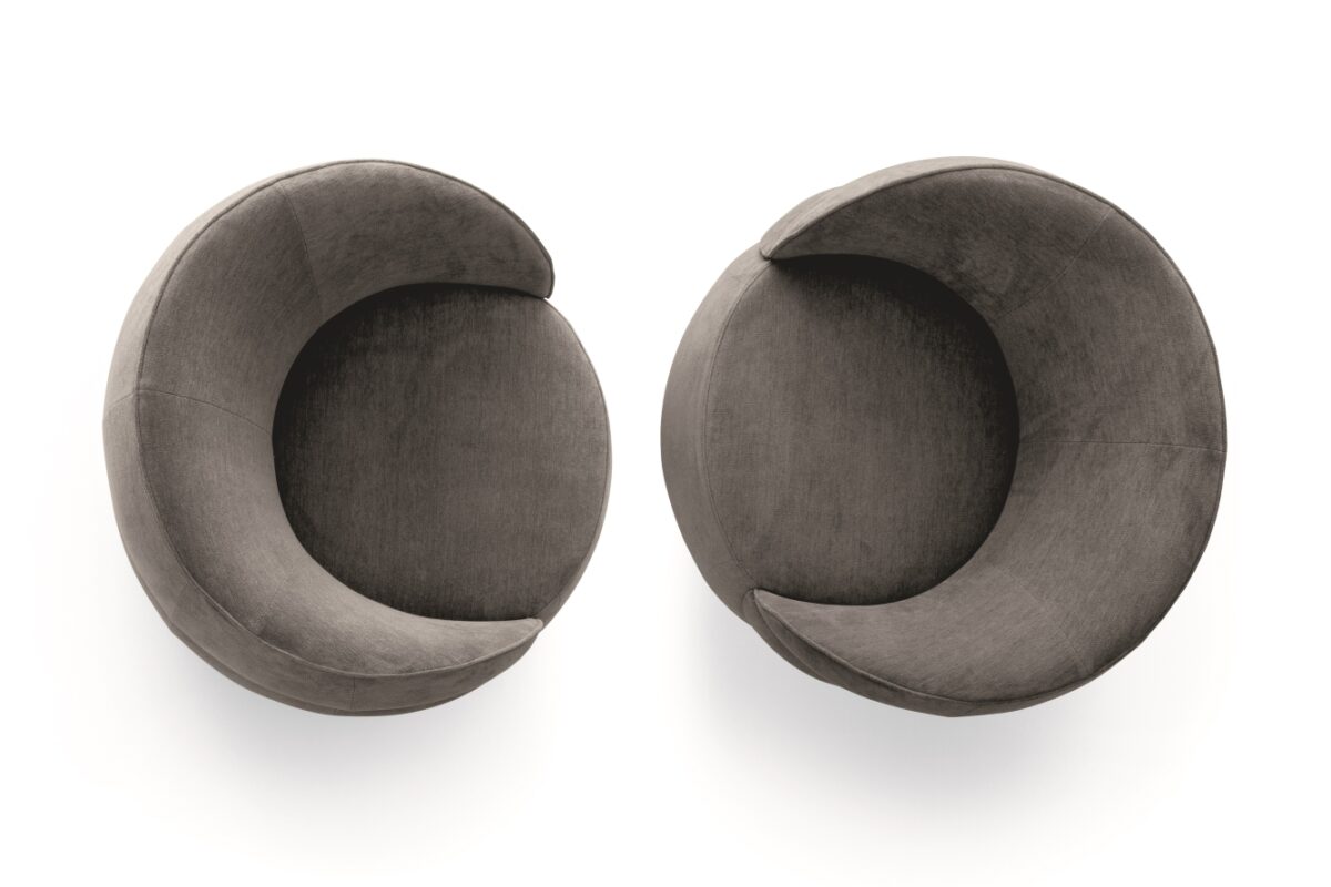 “CLIP armchair by Ditre Italia – modern Italian lounge chair with low-profile design and curved backrest”