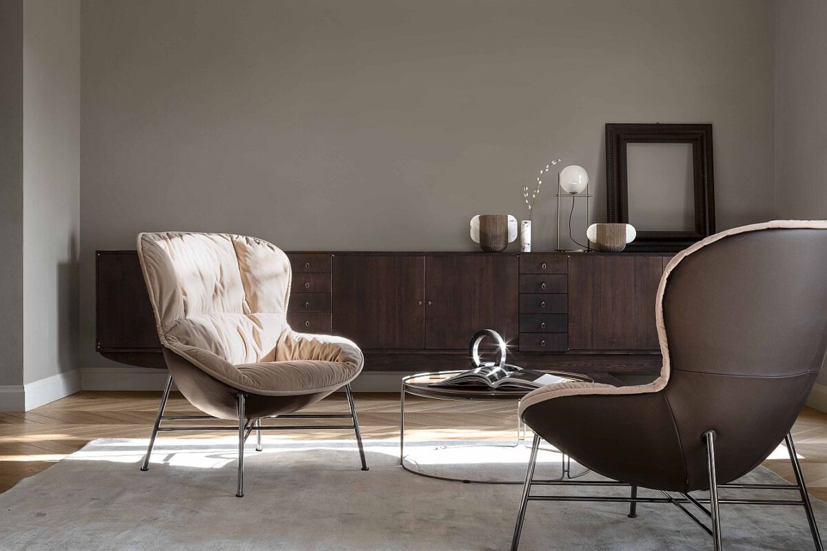 “SOFTY armchair by Ditre Italia – modern Italian lounge chair with rounded lines and plush upholstered cushions”
