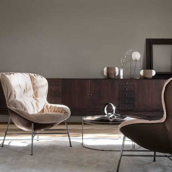 “SOFTY armchair by Ditre Italia – modern Italian lounge chair with rounded lines and plush upholstered cushions”