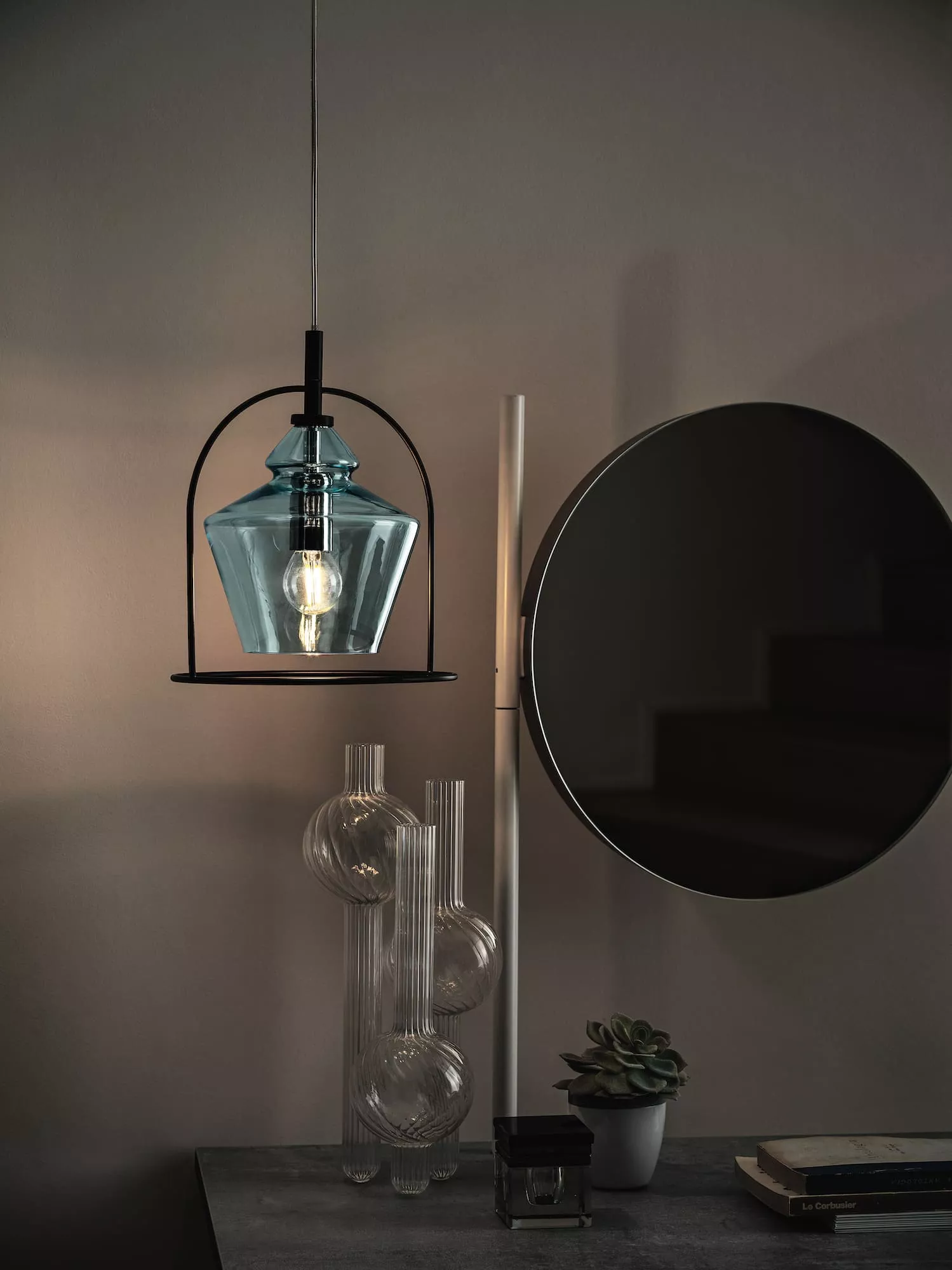 Swing by Bontempi contemporary Italian dining table in Birmingham, Michigan showroom