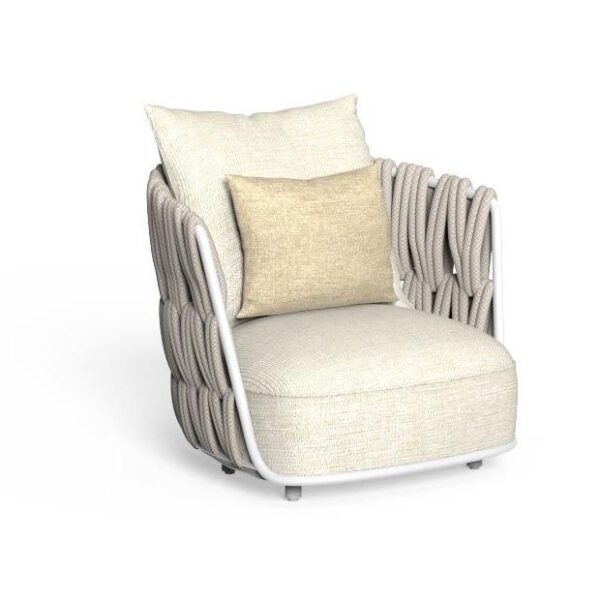 "Modern living room Swipe Armchair by TalentiSpa made for luxurious daily comfort."