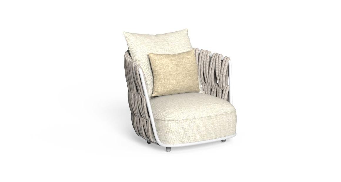 "Modern living room Swipe Armchair by TalentiSpa made for luxurious daily comfort."
