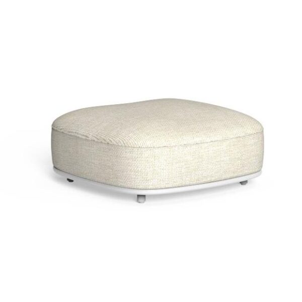 Modern Italian Swipe Pouf by Talentispa in neutral fabric