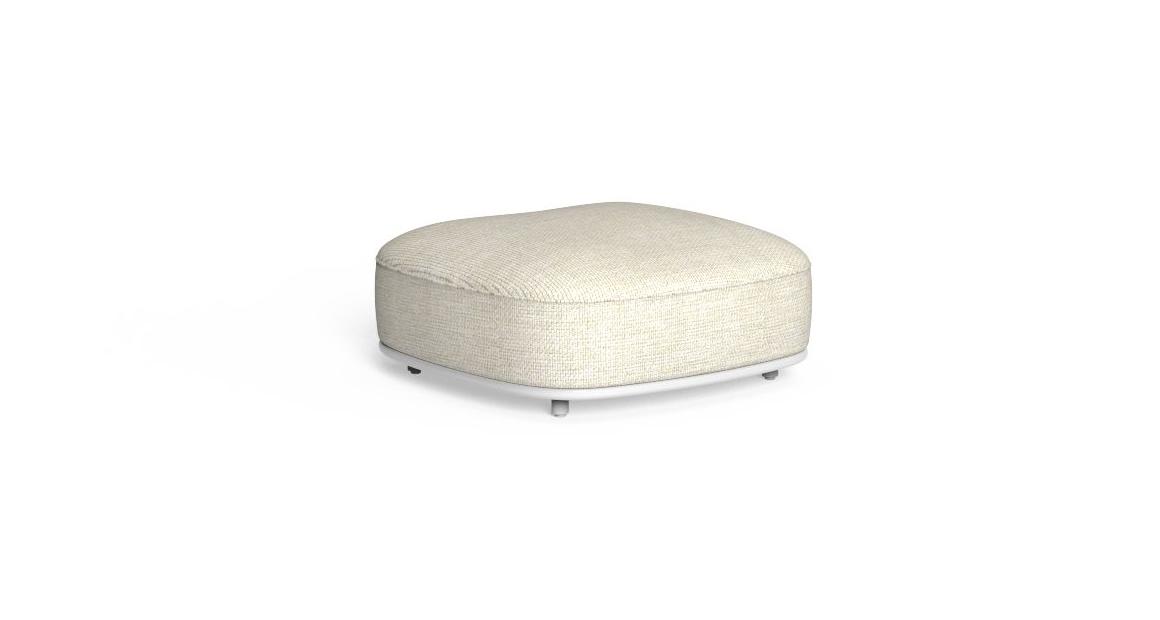 Modern Italian Swipe Pouf by Talentispa in neutral fabric