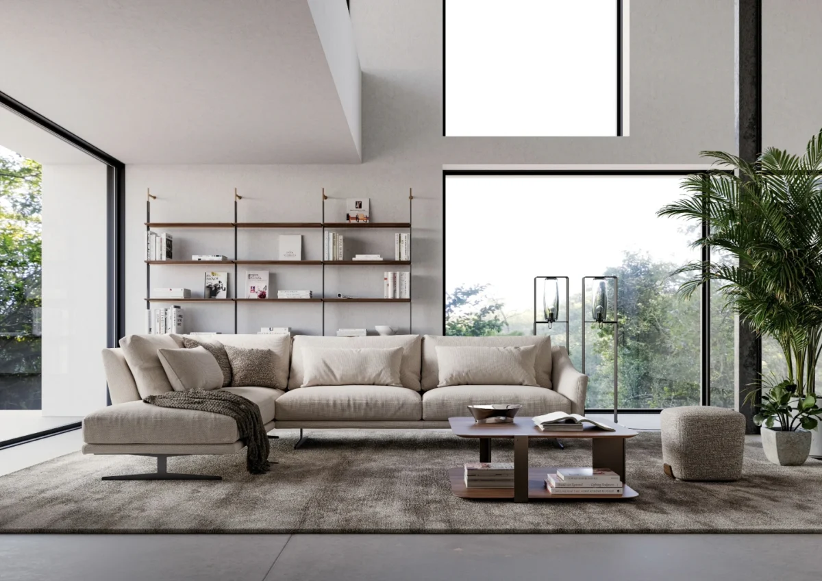 “Bonaldo Skid contemporary bench featuring sleek metal legs in Birmingham Michigan”
