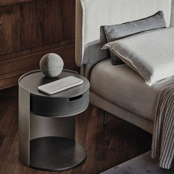 “SKIN bedside table by Ditre Italia – modern Italian nightstand with minimalist design and soft-closing drawer”