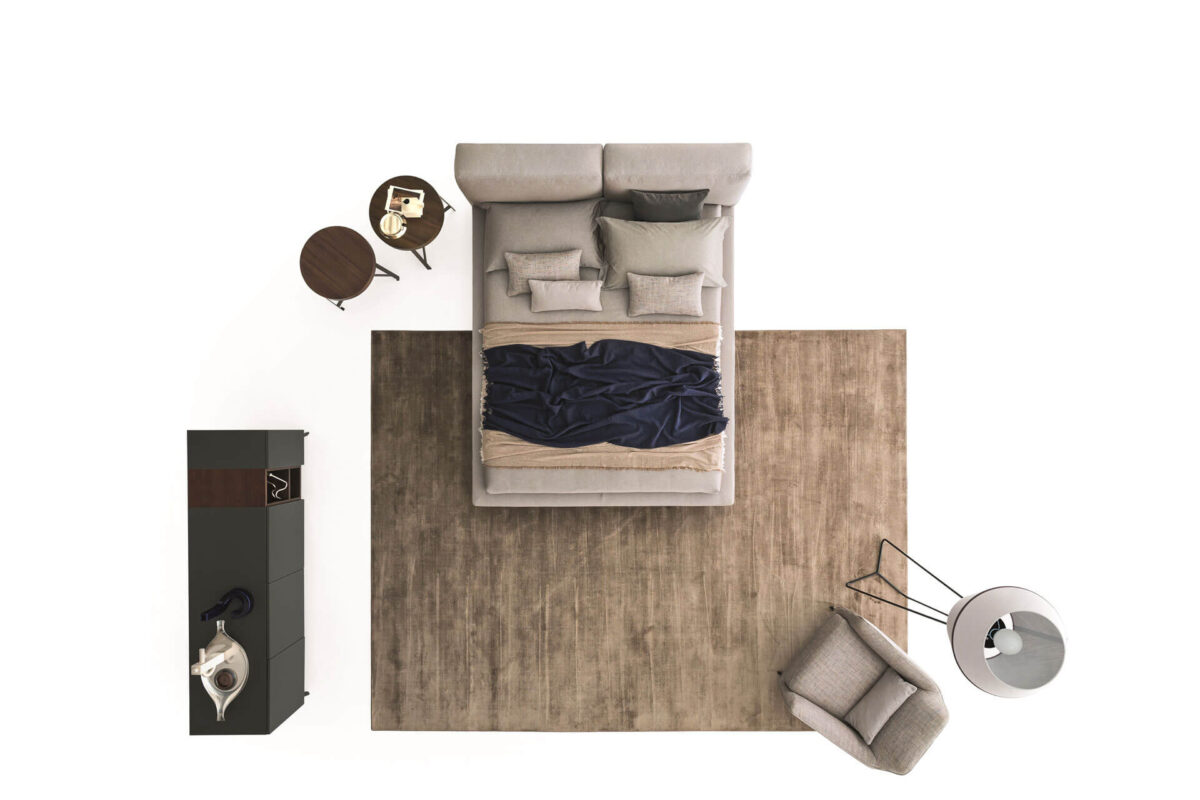 “Modern Sound bed by Ditre Italia – elegant Italian bedroom furniture with tailored detailing and sleek silhouette”