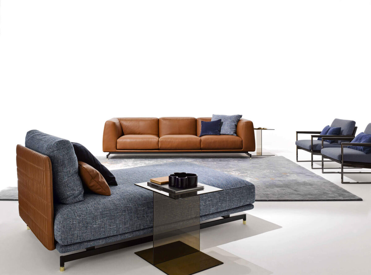“Ditre Italia St. Germain – refined sofa with seamless lines, soft upholstery, and sculpted base”
