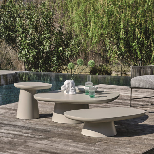 “STONE Outdoor table by Ditre Italia – modern Italian outdoor table with sculpted base and durable, weather-resistant finish”
