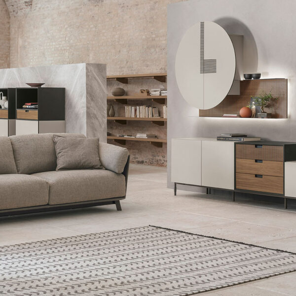 “TIME UNIT_TI 101 by Tomasella – modern Italian wall unit with floating shelves and sleek storage elements for minimalist interiors”