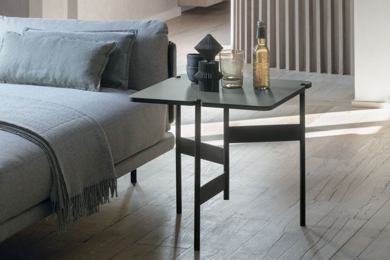 “Tavolino Square by Tomasella – modern Italian coffee table with clean square top and minimalist metal frame”