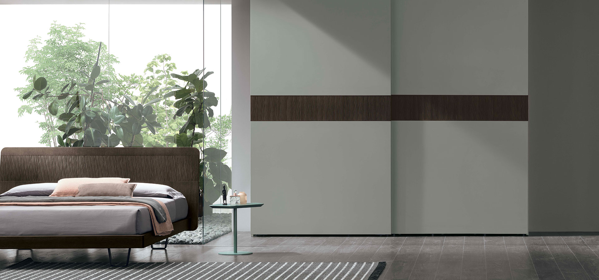 “Frame Sliding wardrobe by Tomasella – modern Italian wardrobe with sleek sliding doors and minimalist frame design”