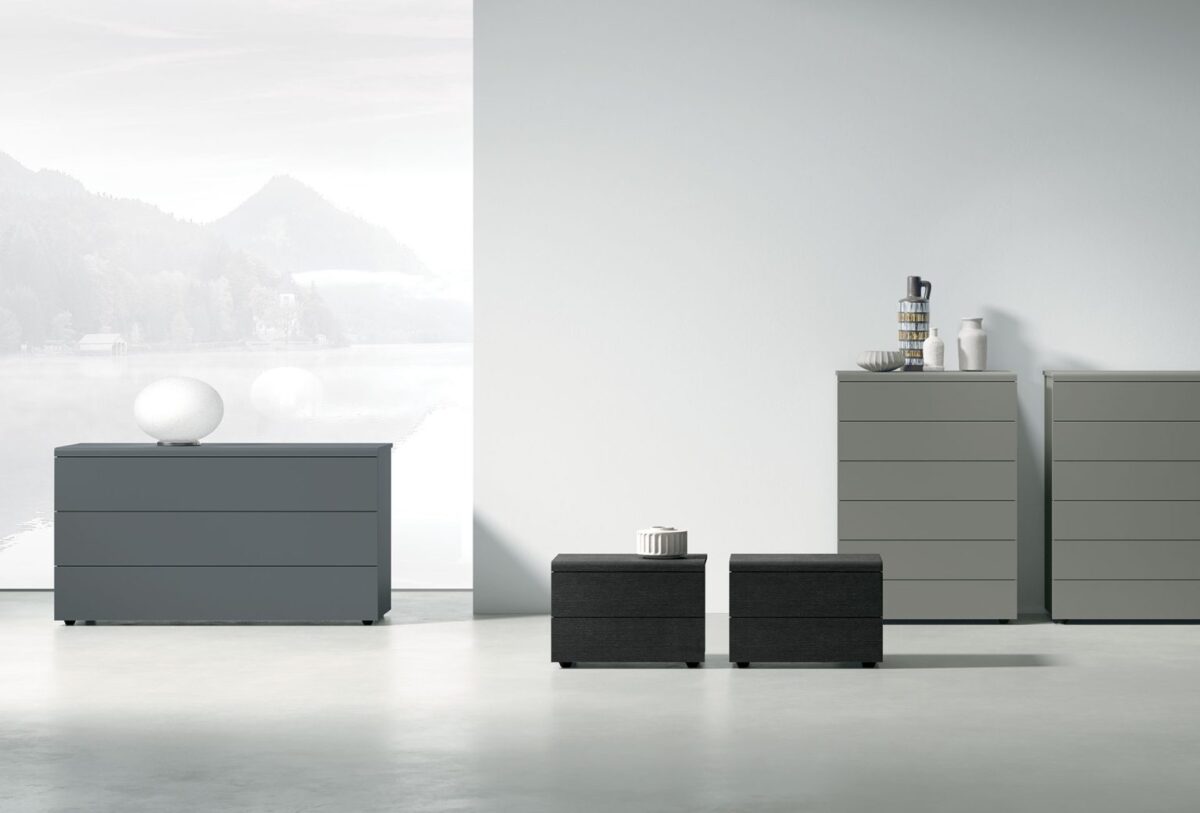 “Cooper storage unit by Tomasella – modern Italian dresser with fluted drawer fronts and elegant minimalist frame”