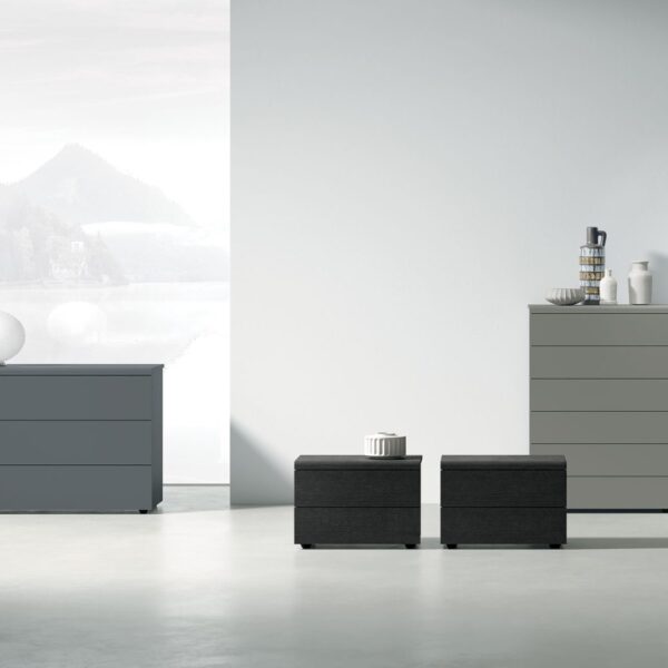 “Cooper storage unit by Tomasella – modern Italian dresser with fluted drawer fronts and elegant minimalist frame”