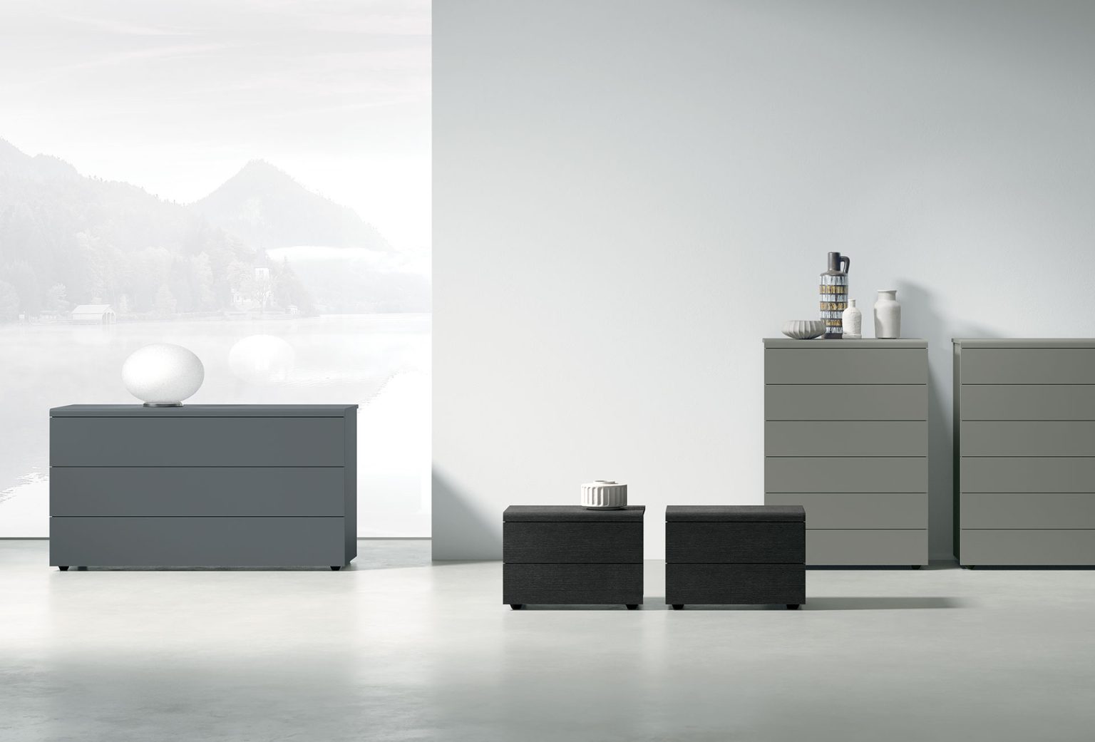 “Cooper storage unit by Tomasella – modern Italian dresser with fluted drawer fronts and elegant minimalist frame”