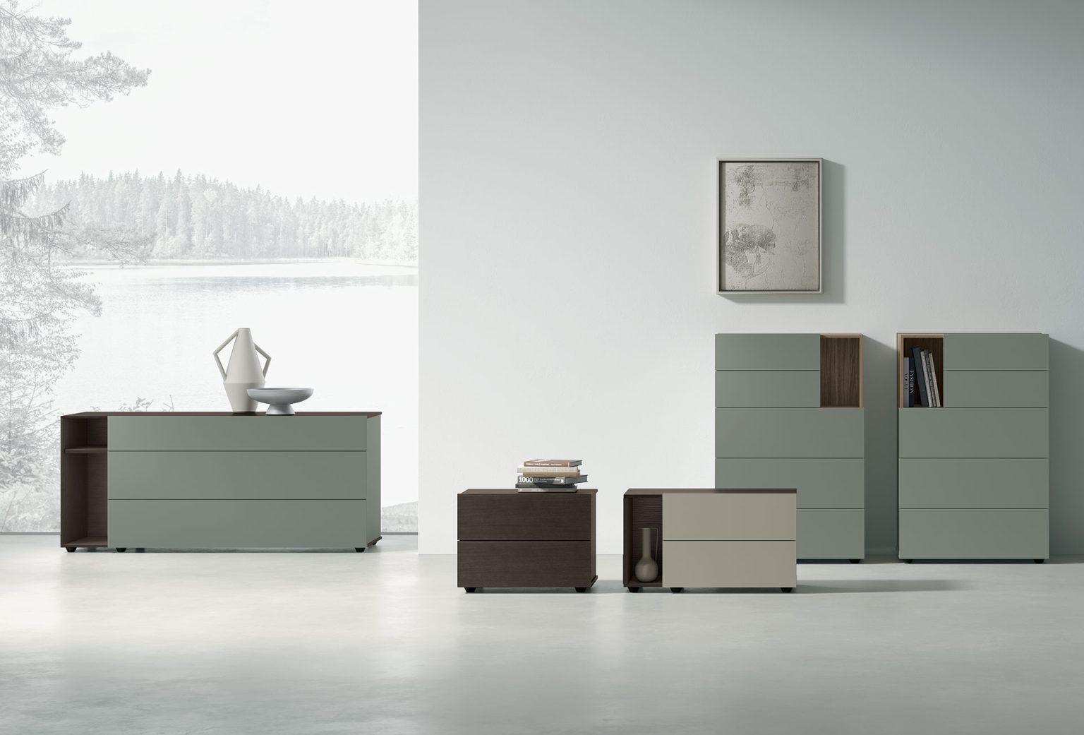 “Theo storage unit by Tomasella – modern Italian dresser with fluted drawer fronts and elegant minimalist silhouette”