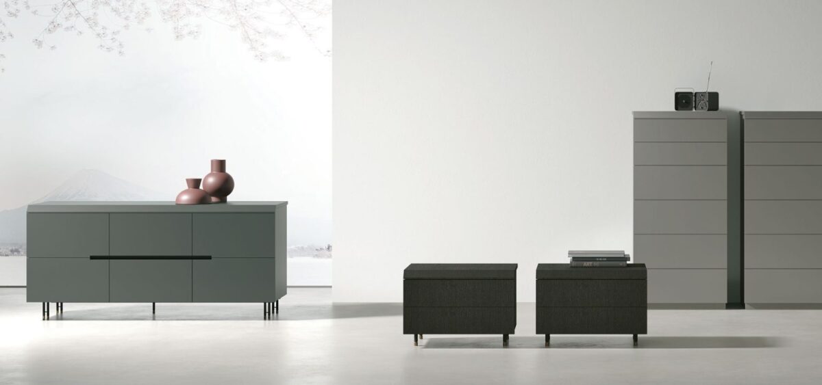 “Morfeo storage unit by Tomasella – modern Italian dresser with sculpted 3D-effect drawer fronts and clean-lined frame”