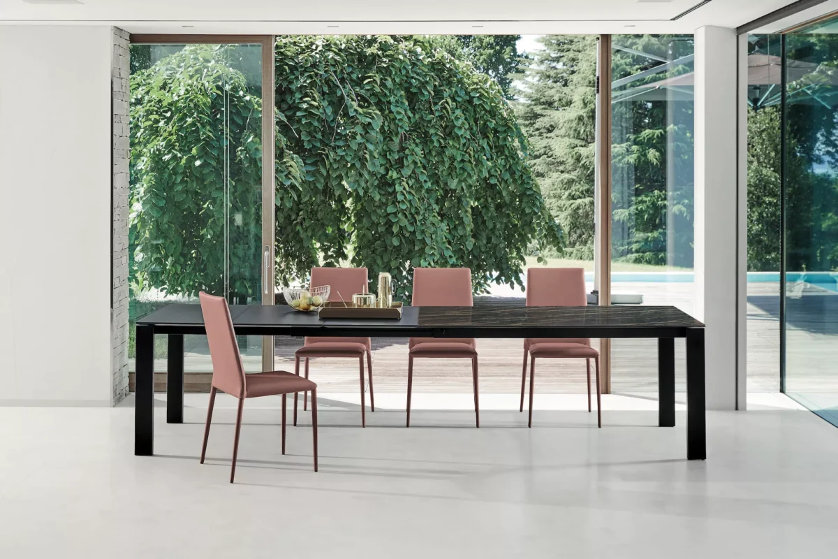 Luxury contemporary Malik table by Bontempi, perfect for an elegant dining room in Royal Oak, Michigan.