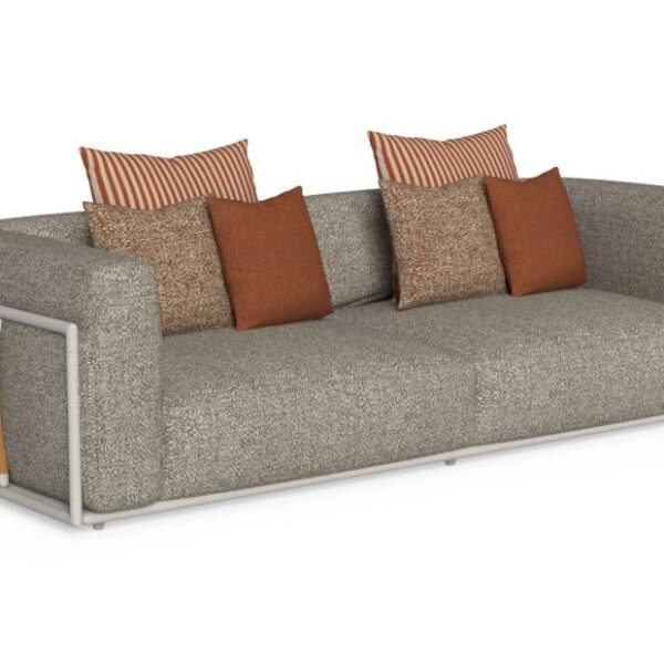 Modern Italian Tressé woven 3-place outdoor sofa by Talentispa, designer luxury furniture for Troy, Michigan.