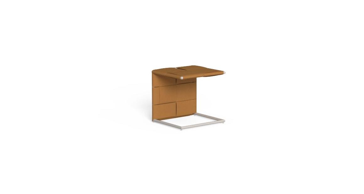 Contemporary Italian Tressé side table by Talenti, for upscale homes in Birmingham, Michigan.