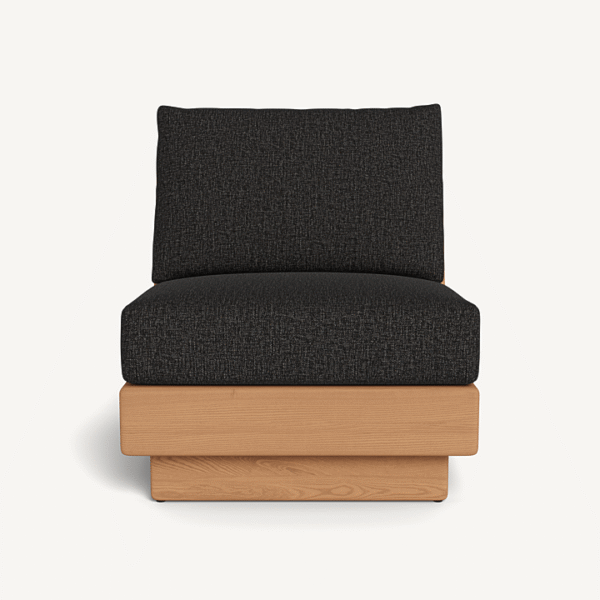 “Tulum Armless Lounge Chair by Harbour – modern modular outdoor chair with deep cushioned seat”
