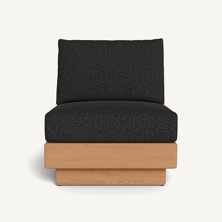 “Tulum Armless Lounge Chair by Harbour – modern modular outdoor chair with deep cushioned seat”